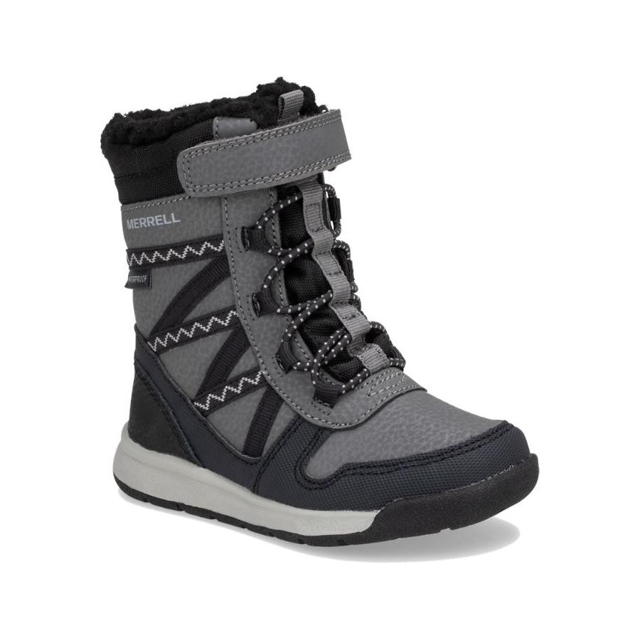 Merrell Snow Crush 2.0 Waterproof Negru - Black/Grey - imagine 6